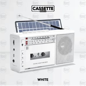 【NEW】Rechargeable Solar Cassette Player Recorder + FM Radio + LED light + Bluetooth Speaker Tape USB MP3 Muji 收音机 Puxing Old School