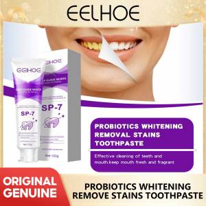Eelhoe Probiotic Toothpaste Sp-7 Brightening Whitening Toothpaste Fresh Breath Mouth Teeth Cleaning Health Tooth Care Remove Stains Toothpaste Probiotic Bleaching Plaque Fresh Breath Oral Hygiene Cleaning Protect Gum Brightening Toothpaste