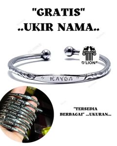 (BISA BAYA DITEMPAT)GELANG MONELANTI KARATGRATIS UKIR NAMA4 UKURANTIDAK MEMBUAT ALERGIGELANG CUFFGELANG NAMAGELANG KESEHATAN