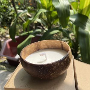 Nến thơm gáo dừa trang trí spa phòng tắm khách sạn resort hương thom thư giãn tốt cho sức khoẻ