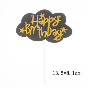 10pcs/Pack Happy Birthday Cake Toppers Cloud Plugins Cake Decorative Party Accessories