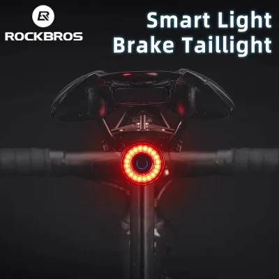 ROCKBROS Bicycle Rear Light USB Charging Safety Warning Cycling Light Colorful Bicycle Tail Light Bike Light Bike Accessories