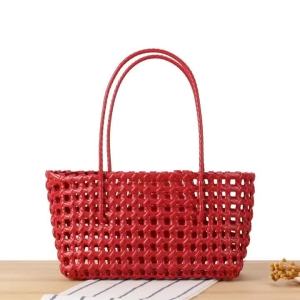 2026 New Arrival Hollow Design Basket Bag For Women Niche Beach Vacation Woven Shoulder Bags Casual Daily Versatile Tote2026