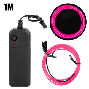 【WOKEN】1/3/5M 2025 New Car Interior Atmosphere Light Strip LED EL Wiring Neon Light Strip Car Flexible Flow Light Cold Light Door Light Strip Car Decorative Accessories