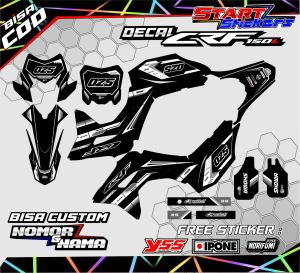 DECAL PREMIUM HONDA CRF 150 L FULL BODY CUSTOM NAMA / DECAL FULL BODY HONDA CRF 150 L SUPER GLOSSY