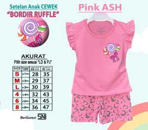 Kelfi Baju Setelan Anak Cewek Bordir Ruffle / Stelan Usia 0-12 bulan / 1-2 tahun / 2-3 tahun / 3-4 tahun / 5-6 tahun 7-8 tahun  Kiana Edition Bahan adem dan Lembut Bisa COD