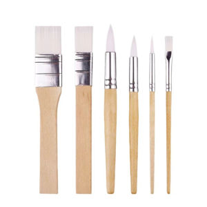 6pcs/set Artist Brush Set Wooden Handles Brushes，for Oil Acrylic and Watercolor Painting