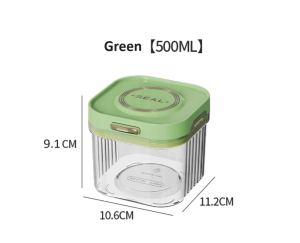 Kitchen Food Keeper Storage Container Plastic Grains Airtight Jar Stackable Transparent Storage Containers