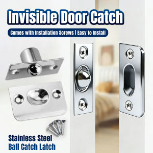 Baete Spring Invisible Cabinet Door Beads Lock Closet Ball Catch Latch with Screws