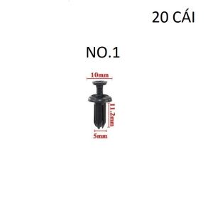 Set 20 Đinh tán nhựa 5mm 6mm 7mm 8mm 9mm 10mm cho phụ tùng xe hơi (TÙY CHỌN) - Chốt vít nở cho ô tô