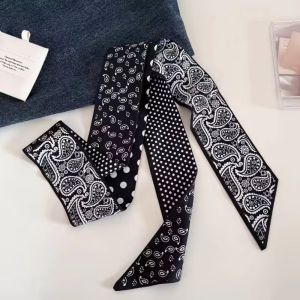MADEWITH Multi-Function Long Narrow Scarf 1406cm Decorative Trendy Neckerchief Fashion Accessories Bag Tie Decoration For Women Gift