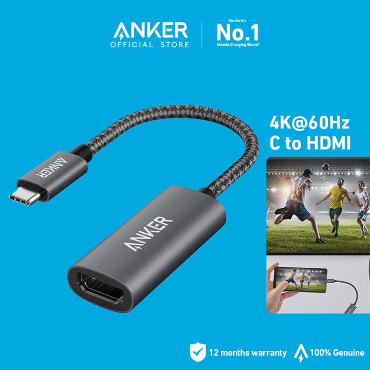 Anker USB C To HDMI Adapter (@60Hz), 310 USB-C(4K HDMI), For MacBook Pro, Galaxy