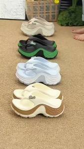 WomenS Summer High-Heeled Flip-Flops Stylish And Attractive Non-Slip Thick-Soled Beach Sandals For Outdoor Wear