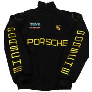 F1 Porsche Embroidery Racing Jacket For Men Long Sleeve Motorcycle F1 Team Retro Autumn Jacket Coats