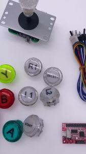 2025Wireless Bluetooth Arcade DIY Kit Zero Delay USB Encoder Board Sanwa Transparent Joystick Button for PC Raspberry PI PS4