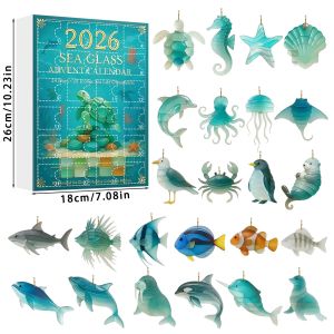 [COD] 2026 SEA GLASS ADVENT CALENDAR Christmas Advent Calendar Blind Acrylic Pendant