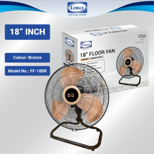 LEMAX 18" Inch Industrial Floor Fan Strong Wind Aluminium