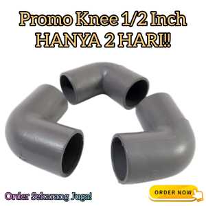 Sambungan Pipa Air Keni Setengah Inch Knee ½ Inch Elbow 1/2" Knie PVC 1/2 inch Sambungan Pipa Paralon Air Polos Kualitas Bagus  Harga Termurah