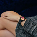 Casio (LRW-200H-4EVDR) Black Resin Strap 100 Meter Quartz Watch for Women. 