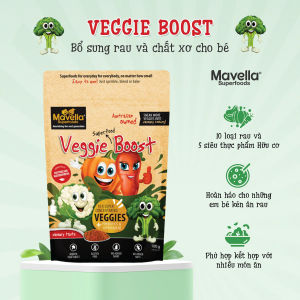Mavella Veggie Boost Bột dinh dưỡng bổ xung chất xơ và rau củ Organic cho bé Mavella nhập khẩu Úc - 100G