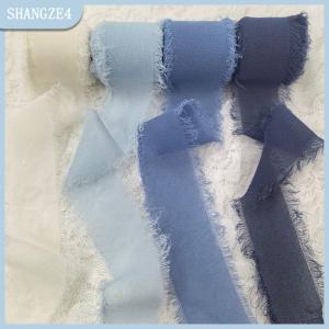 【SHANGZE4】 2 3 4 cuộn 5m sờn viền satin handmade chiffon ruy băng lụa cho lời mời đám cưới bó hoa sinh nhật tiệc tự làm quà tặng trang trí