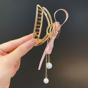 SHOPHOME - Jepit Rambut korea Wanita Dewasa bahan besi premium hiasan mutiara dan pita lucu ACC04