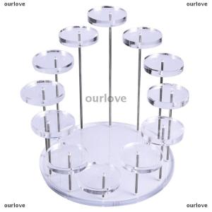 [COD] ourlove ที่วางคัพเค้กแบบอะคริลิคสำหรับวางเครื่องประดับชั้นวางเค้กขนมหวานของตกแต่งงานปาร์ตี้