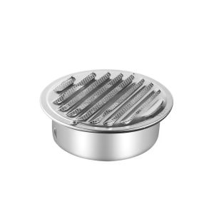 [SG] Round Louvered Grille Cover Vent Hood Ventilation with Fly Screen Mesh 304 Stainless Steel Air Outlet Vents 60-250MM