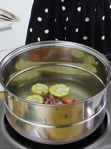 Nồi xửng hấp 3 tầng tiện lợiNồi Hấp Inox Đa Năng 3 Tầng Cao Cấp kèm 2 vỉ hấp Phukienprocare