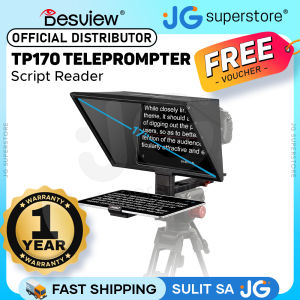 Desview TP170 Portable Teleprompter 17-Inches Script Reader with Storage Case Sunsahde Hood Remote Control for Boradcasting Live Stream Online Teaching Vlog Interview Content Creation Compatible w/ Camcorder DSLR / Mirrorless Cameras | JG Superstore