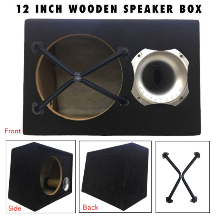 CPA 12 INCH WOODEN SUBWOOFER SPEAKER BOX W/ WHITE HOLE (7348