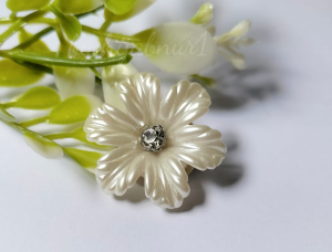 Hijabnur1 - Bros Bunga Besar - Peniti Dagu - Pin Hijab Handmade