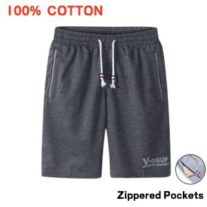 100% cotton men shorts for adults plus size shorts for men running zippered pockets original brand gym above the knee korean style tactical short pants for men basketball panlakad pambahay with cycling outdoor aesthetic beach baggy mens summer clothing