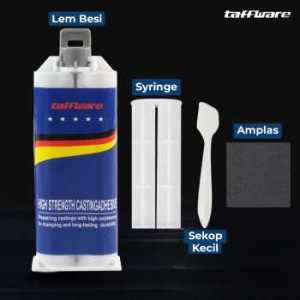 Paling Kuat - lem besi super kuat AB lem las besi tahan panas lem besi tahan panas dan oli lem besi tahan panas suhu tinggi lem knalpot tahan panas lem penyumbat pipa perbaikan kebocoran menjadi tahan air tahan suhu tinggi kekuatan tinggi 50G - tambal pan