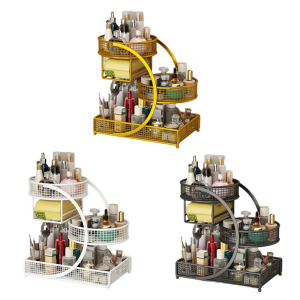 Multiple Tiers Countertop Rack Sturdy Metal Design Without Tool Need for Makeup Skincare Products Counter Organizers