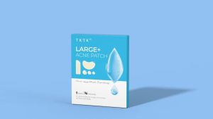 TKTK Pimple Patches for Face Large Hydrocolloid Strips 5 Sizes 96 Count 60 x 20 mm Big Acne Patch Large Bandages for Forehead Chin Back Blemish Zit Breakouts & Clusters (Strip Contoured Dots)