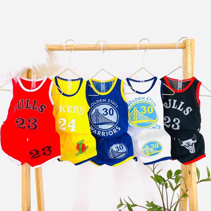 Set 5 bộ đồ hè cotton cúc vai cho bé yêu