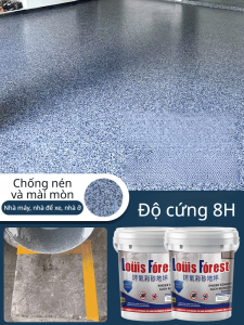 Sơn sàn nâng cấp trong nhà và ngoài trời sơn phẳng epoxy cát màu tự san phẳng chống mài mòn tự nhiên nguyên chất
