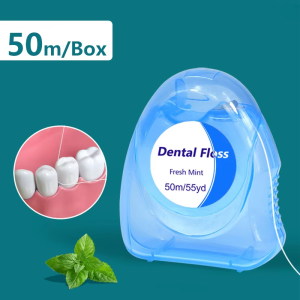 50m/Roll Dental Floss Portable Dental Floss Micro-Waxed Mint Flavor Ultra-Fine Clean Dental Floss Compact