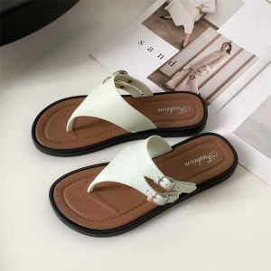 Kiyumi Women Casual Flat Sandals Spring / Summer Off White Flat Sabdals JD-2999