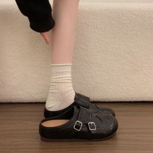 Free Shipping Retro-Style Slip-On Sandals For Women 2026 New Spring Collection Thick-Soled Beach Sandals Suitable For Petite Women