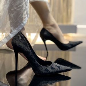 [Free Shipping] WomenS High Heels Stiletto Heels 2026 Autumn/Winter New Collection Korean Style Versatile Pointed-Toe Black Work Shoes Formal Shoes For Women
