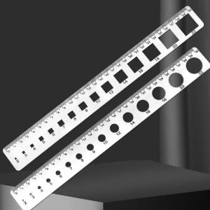 Sturdy Corrosion Resistant Metal Scale Rule Double Hole Design Professional Technical Drawing Construction Projects