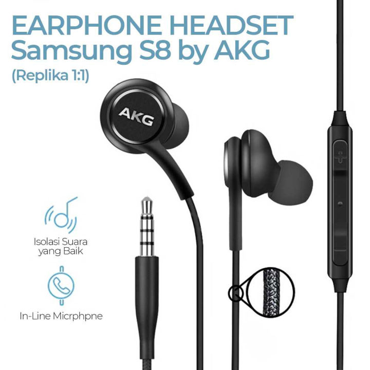 Earphone Headset Samsung S8 by AKG (Replika 1:1) Lazada Indonesia - Main Image