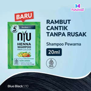 NYU Henna Shampoo Hair Colour Series Free Sarung Tangan 20ml Sachet | Sampo Pewarna Rambut | Burgundy | Natural Brown | Natural Black
