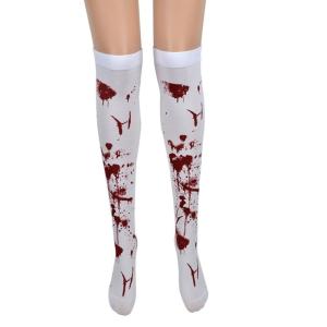 Halloween Print Stockings Skull Skeleton Printed Over Knee Bottoming Socks Adult Costume Party Cosplay Accessories