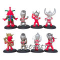 Action Figure ULTRAMAN CHIBI set isi 4 pcs - Miniatur Topper Kue Pajangan Mainan Toy Orb Geed Belial Baltan. 