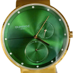 Đồng hồ SUNRISE Nam Chính hãng.Side lớn 40mm .Vỏ mạ vàng Máy quạt nhật Kính saphia. Đã qua sử dụng
