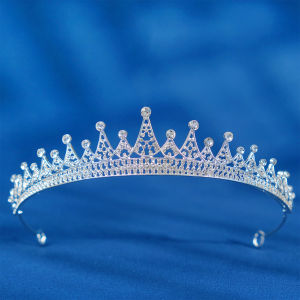 Princess Bride Crown with Rhinestone Sparkling Non Slip Fashion Wide Headband
