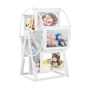 5-Inch Rotating Ferris Wheel Picture Frames Vintage Style Photo Frame / Elegant Display Table Desk